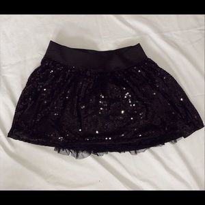 Black skirt with black velvet bottoms bundle!